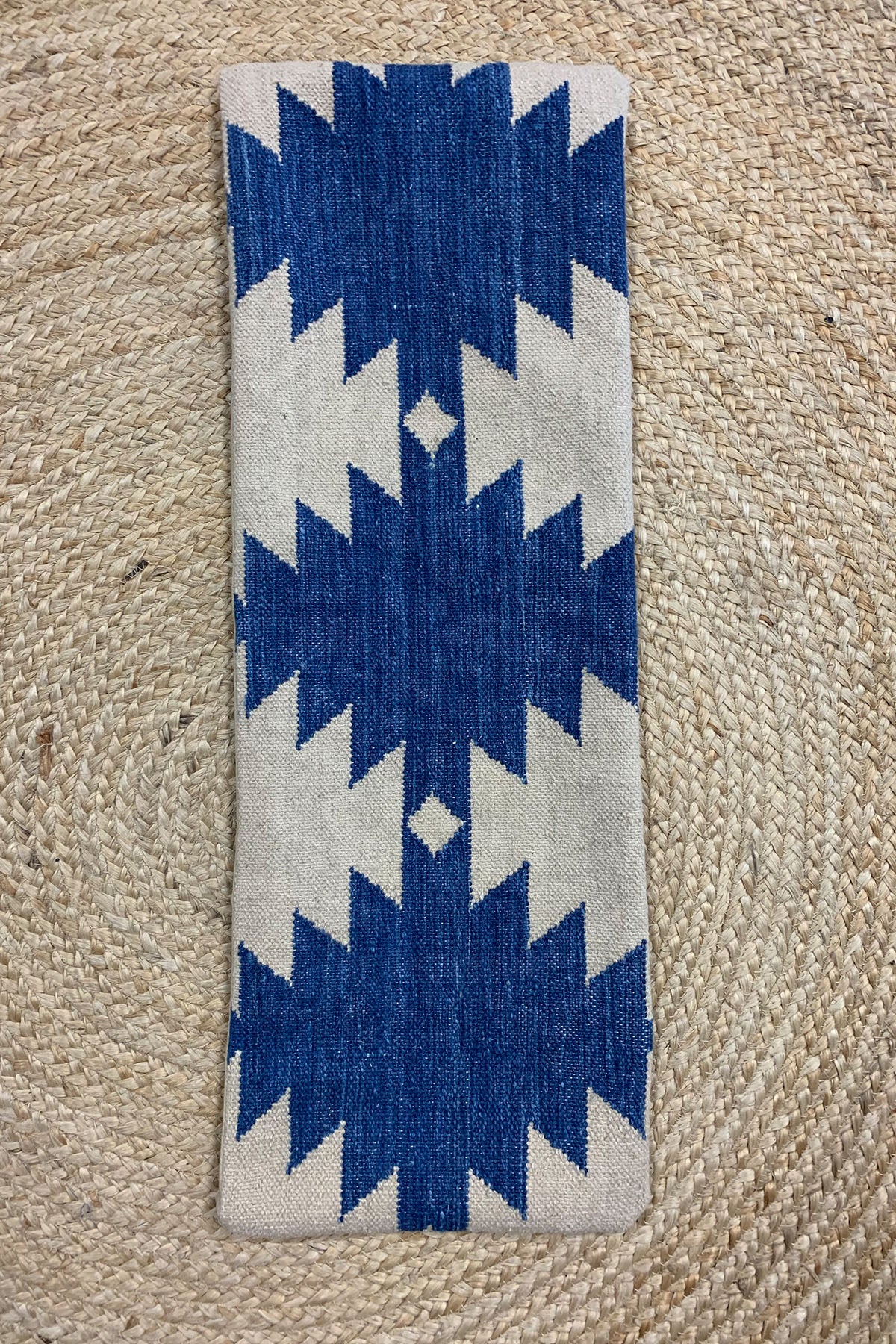 Blue + beige kilim pillow (cover only)
